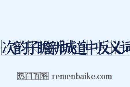 次韵子瞻新城道中反义词是什么意思的图片